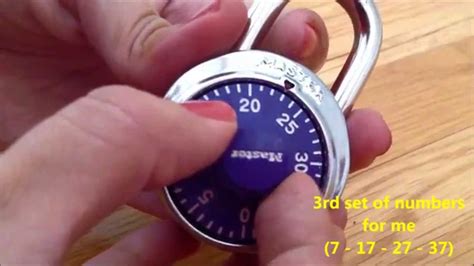 how to unlock a master combination lock.